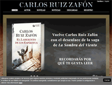 Tablet Screenshot of carlosruizzafon.com
